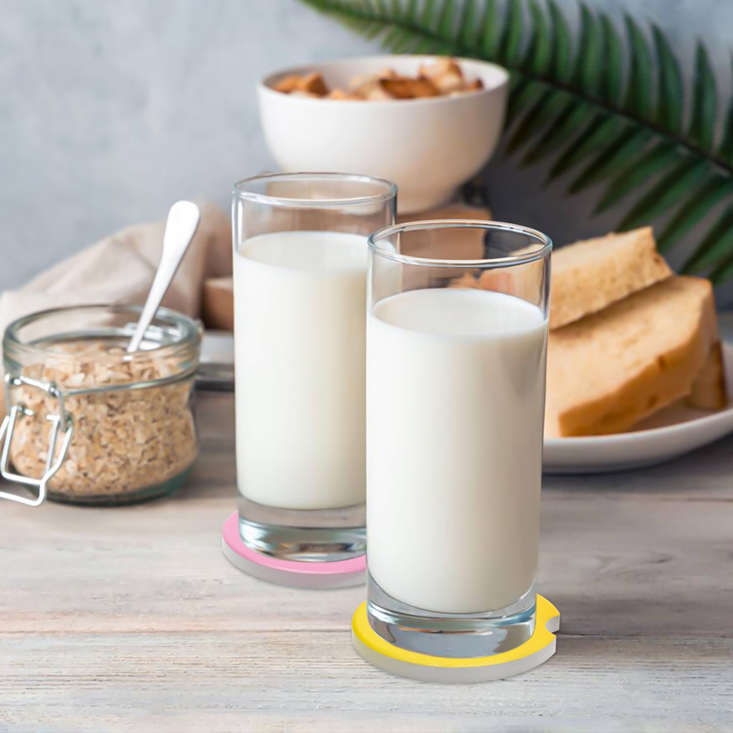 G1ngtar 4Pcs Preppy Car Coasters with Finger Notch Aesthetic Lightning Bolt Face Shaped Absorbent Ceramics Heat Resistant Anti Slip Cork Base Car Drinks Coasters Auto Accessories for College Students