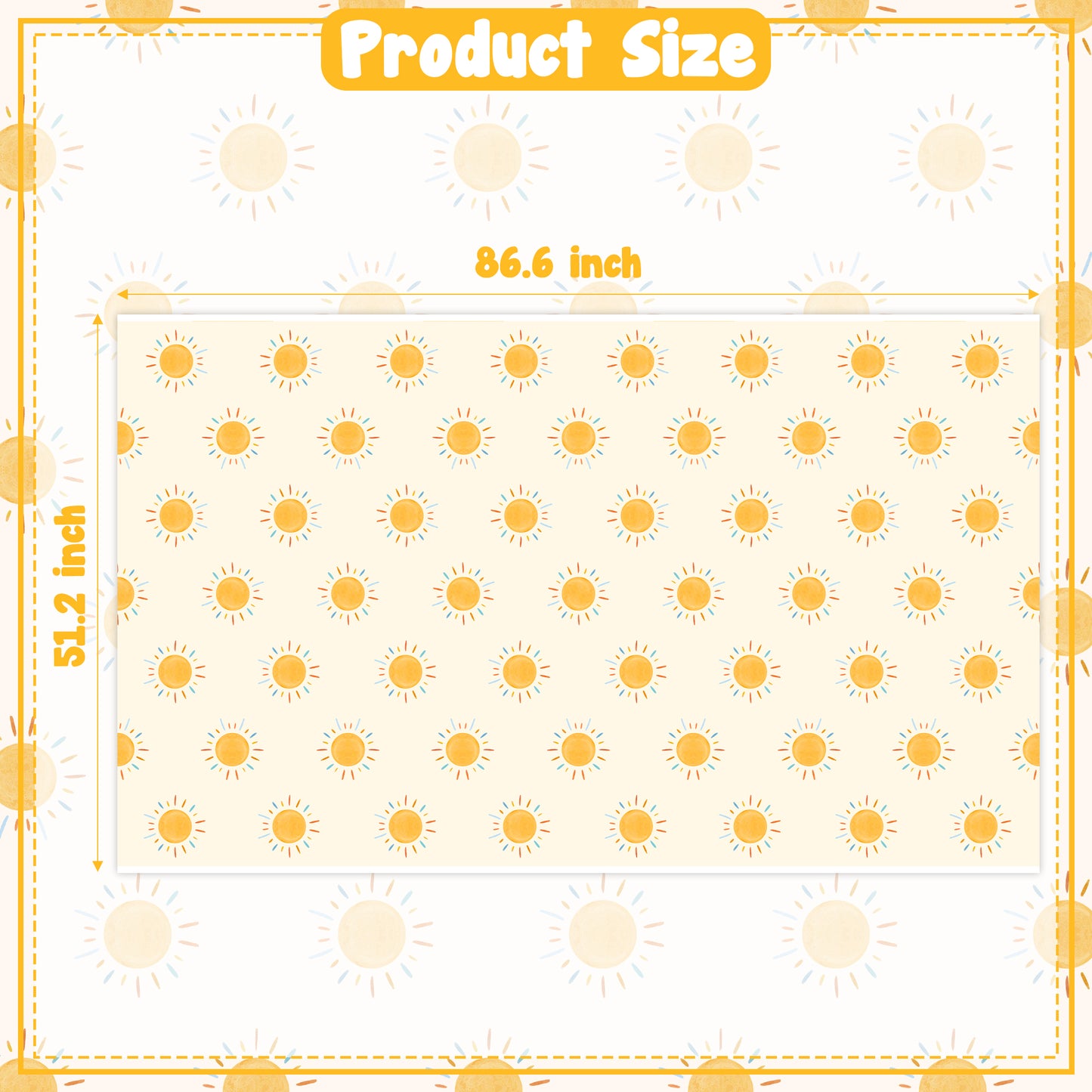 G1ngtar Retro Boho Sun Sunshine Party Tablecloth Here Comes the Son Hippie Disposable Plastic Waterproof Rectangular Table Cover Bohemian First Trip Around the Sun Decoration Baby Shower Home Supplies