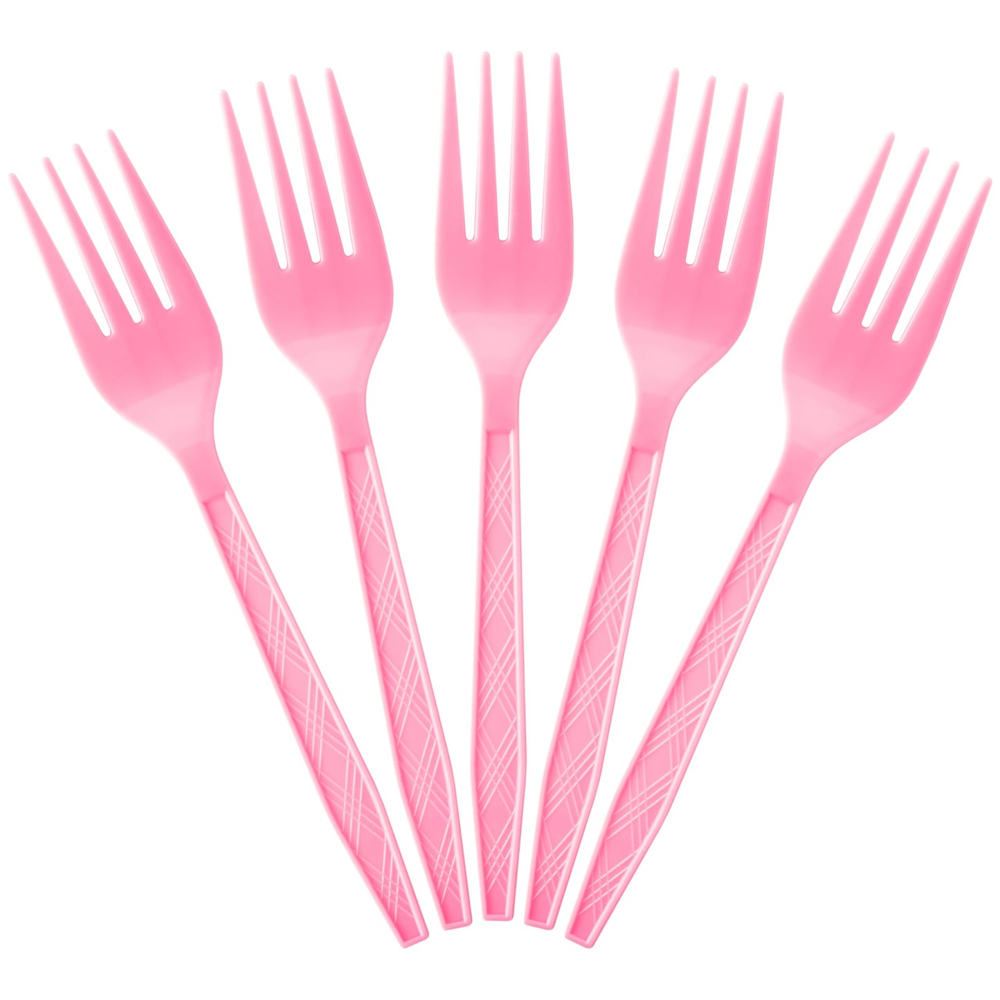 G1ngtar Pink Plastic Forks - 48Pcs 6.1 Inches Disposable Forks Set Heavy Duty Party Cutlery Dinner Dessert Party Supplies Silverware for Girls Baby Shower Bridal Shower Wedding Birthday Home