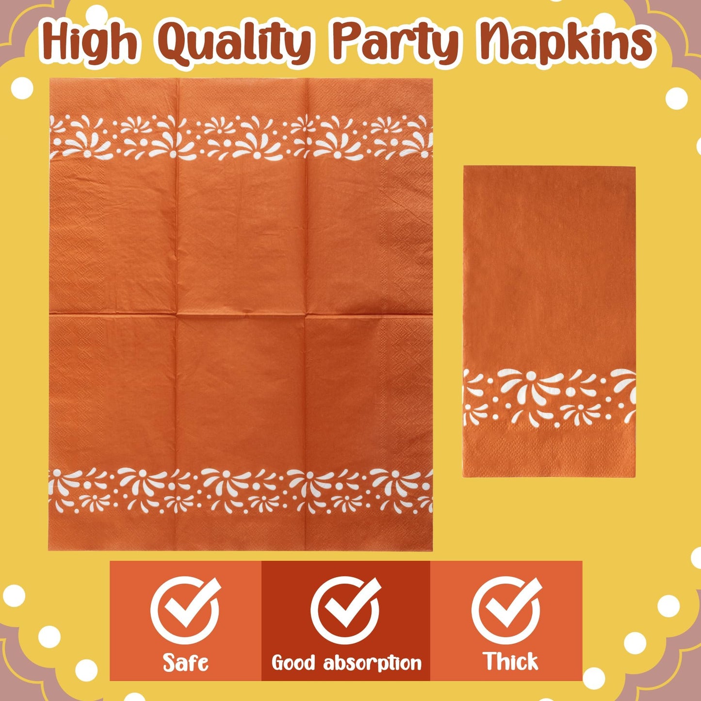 G1ngtar 96Pcs Brown Platos De Barro Mexicanos Cielito Lindo Terracotta Clay Party Plates Supplies Tableware Decorations Disposable Paper Plates Napkins Forks for Birthday Baby Shower, Serves 24